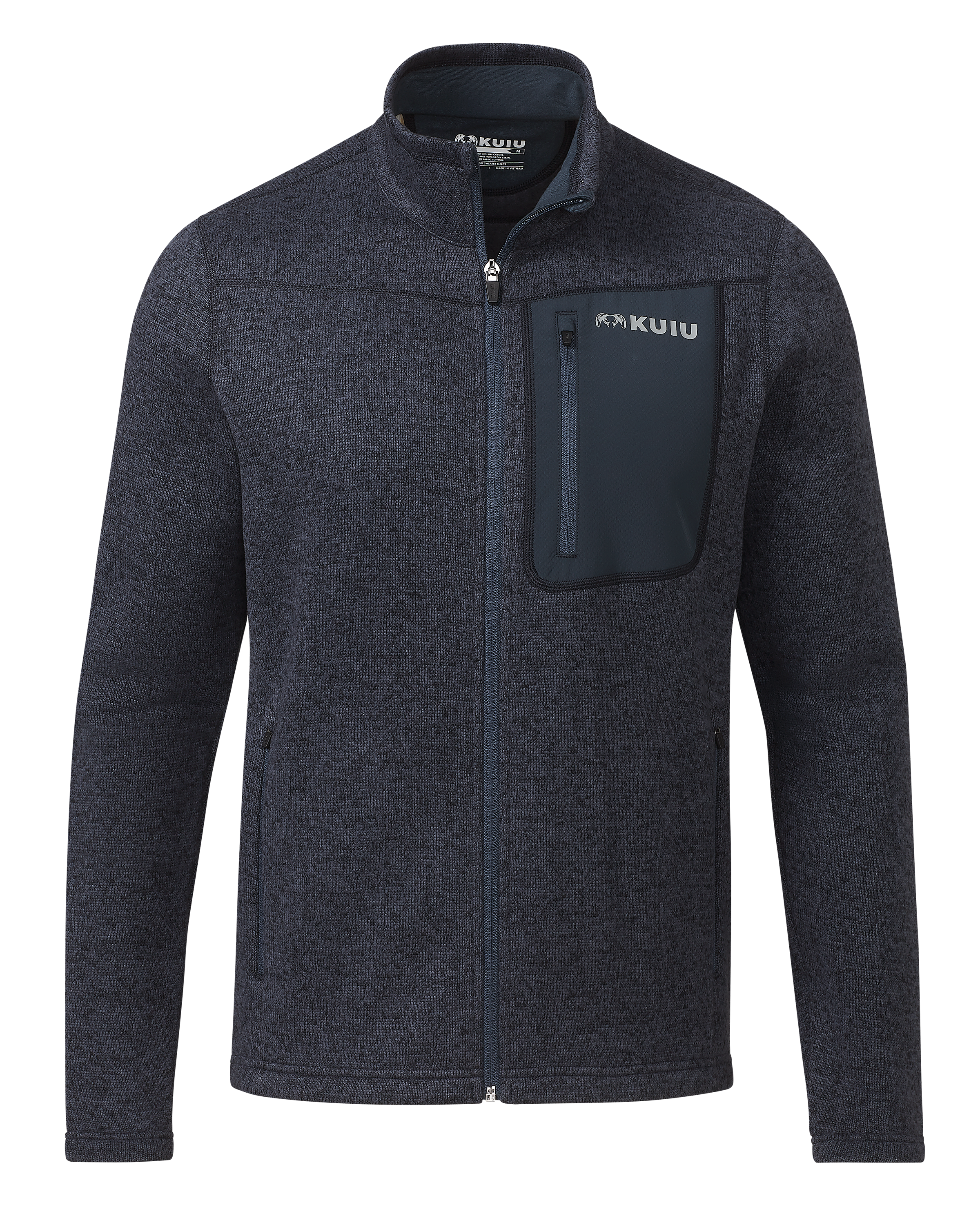 Base Camp Full Zip Sweater | Steel Blue Heather