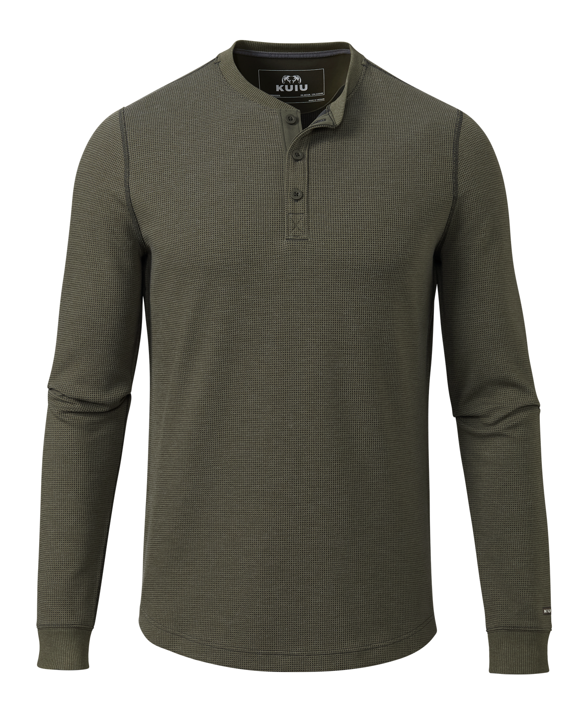 Canyon Waffle Henley | Army Heather