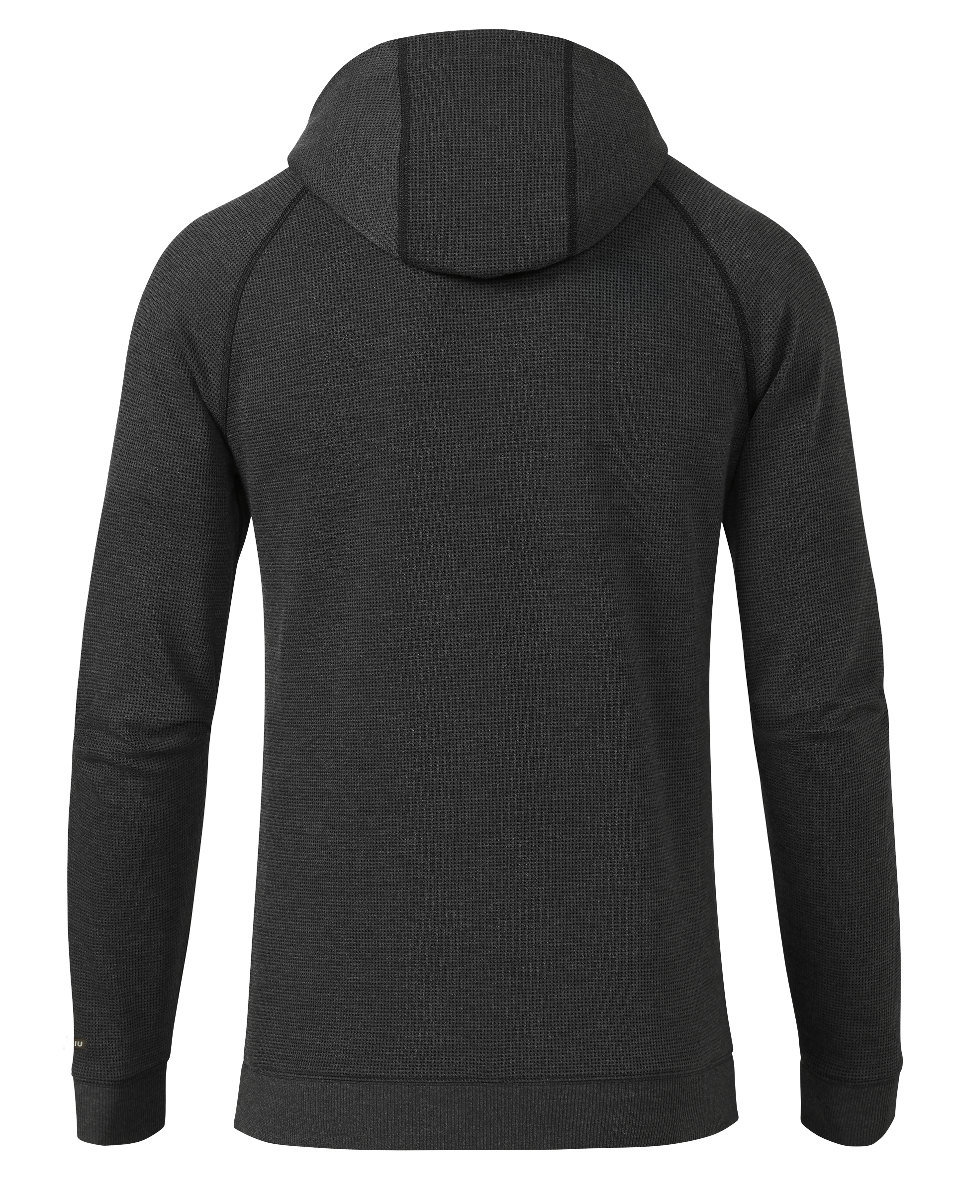 Alternative view of Canyon Waffle Hoodie | Black Heather