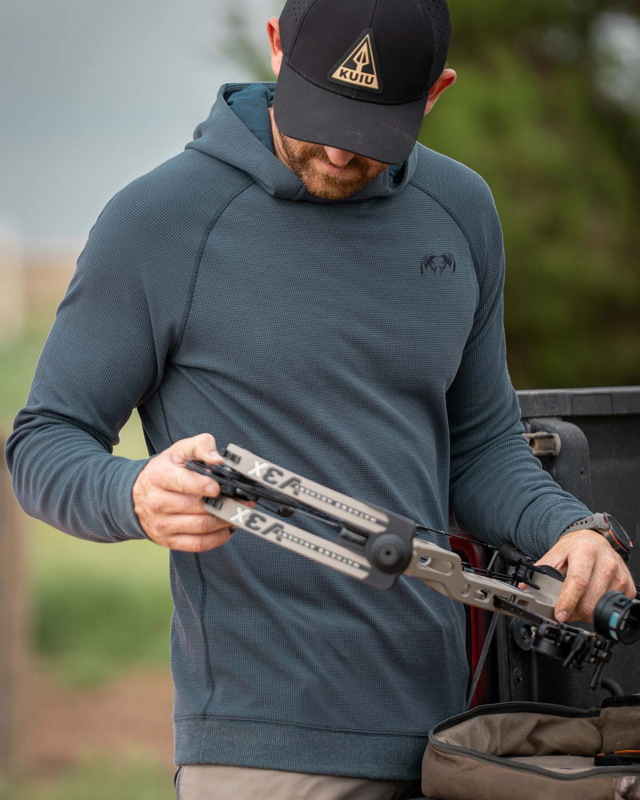 Canyon Waffle Hoodie | Army Heather - Image 5