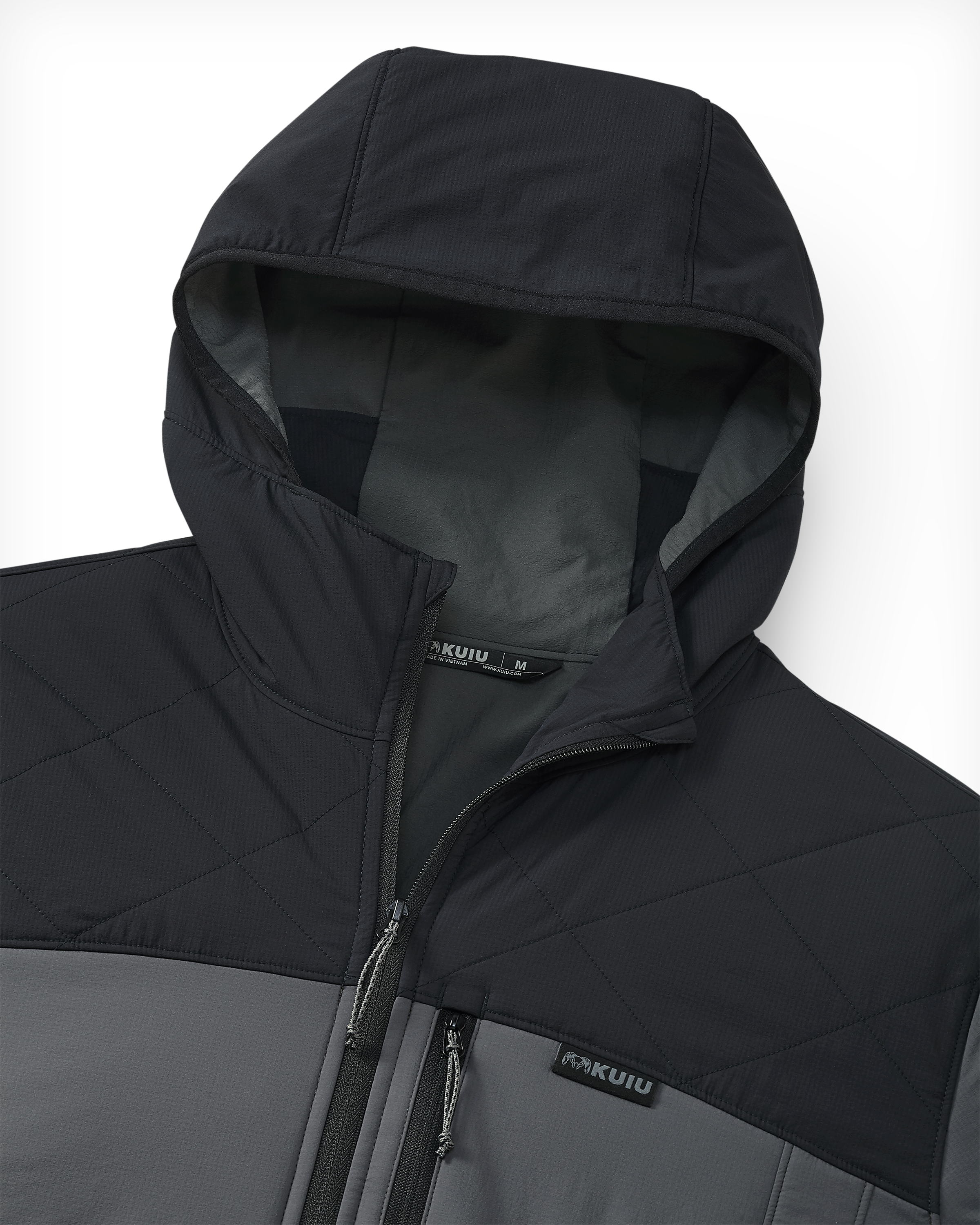 Transit Packable Hooded Jacket | Black/Gunmetal - Image 3