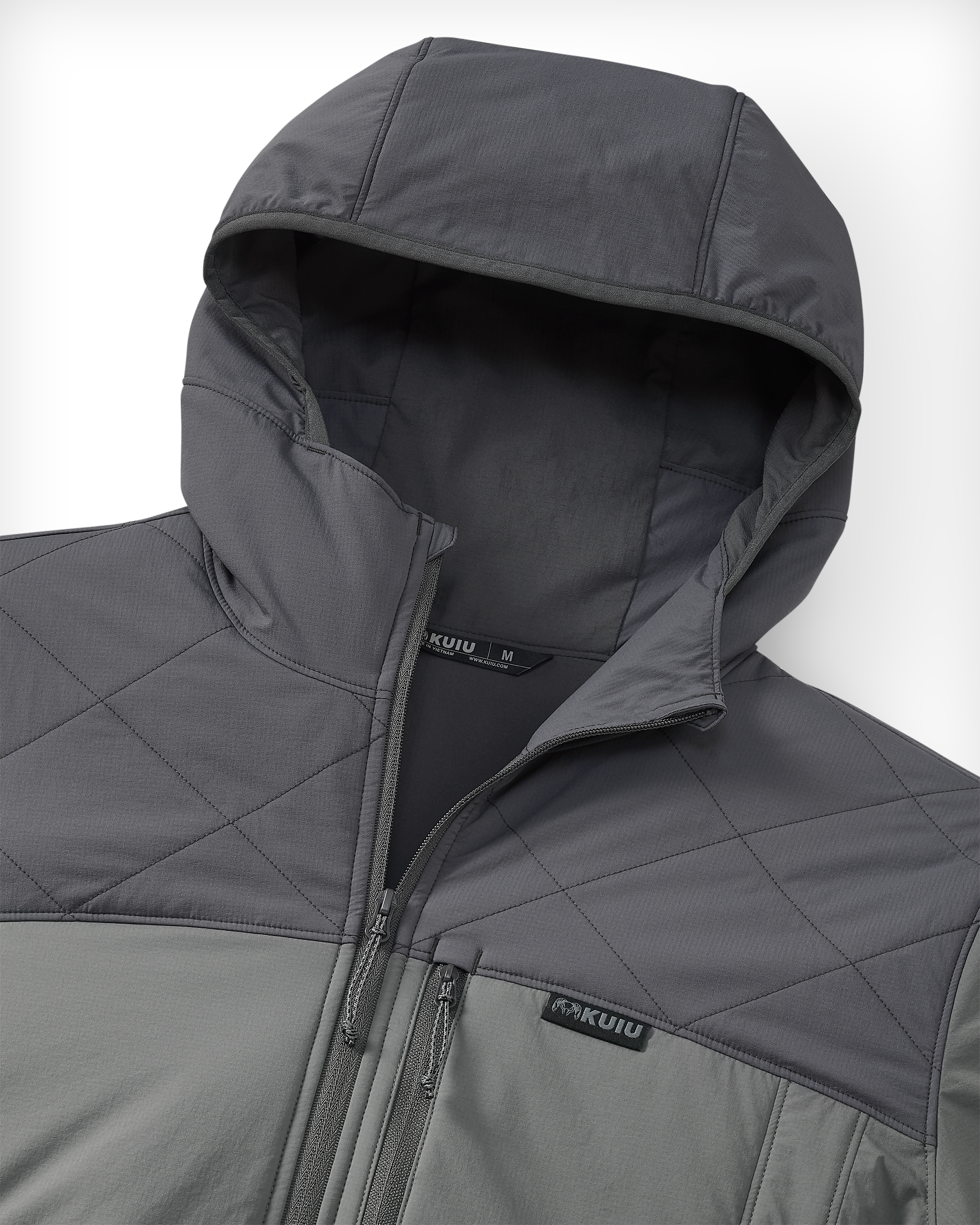 Transit Packable Hooded Jacket | Gunmetal/Stone - Image 3