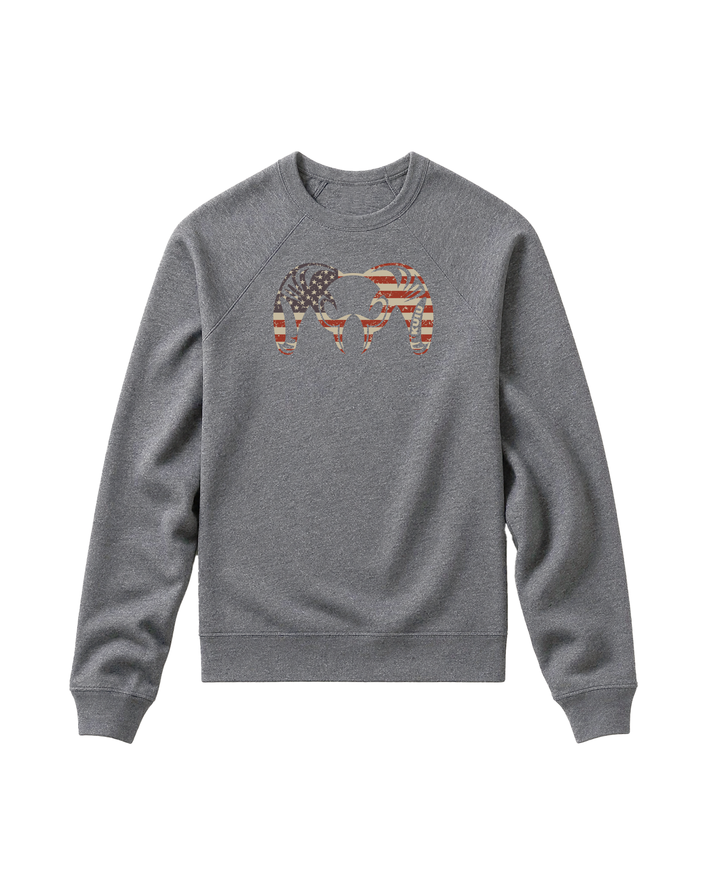 Toddler Patriotic Ram Crewneck Sweatshirt | Deep Heather