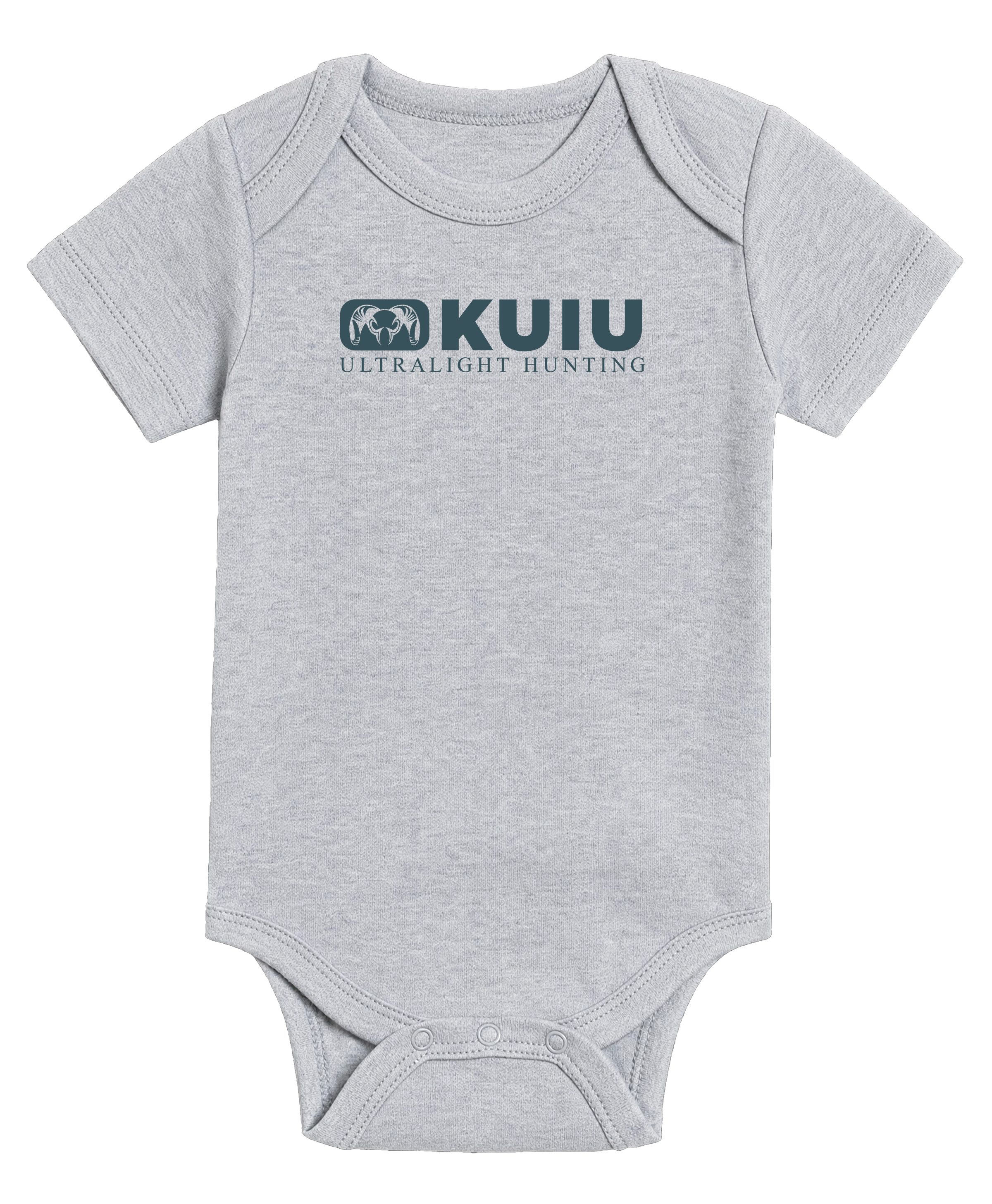 KUIU Block Logo Baby One-Piece | Heather Grey