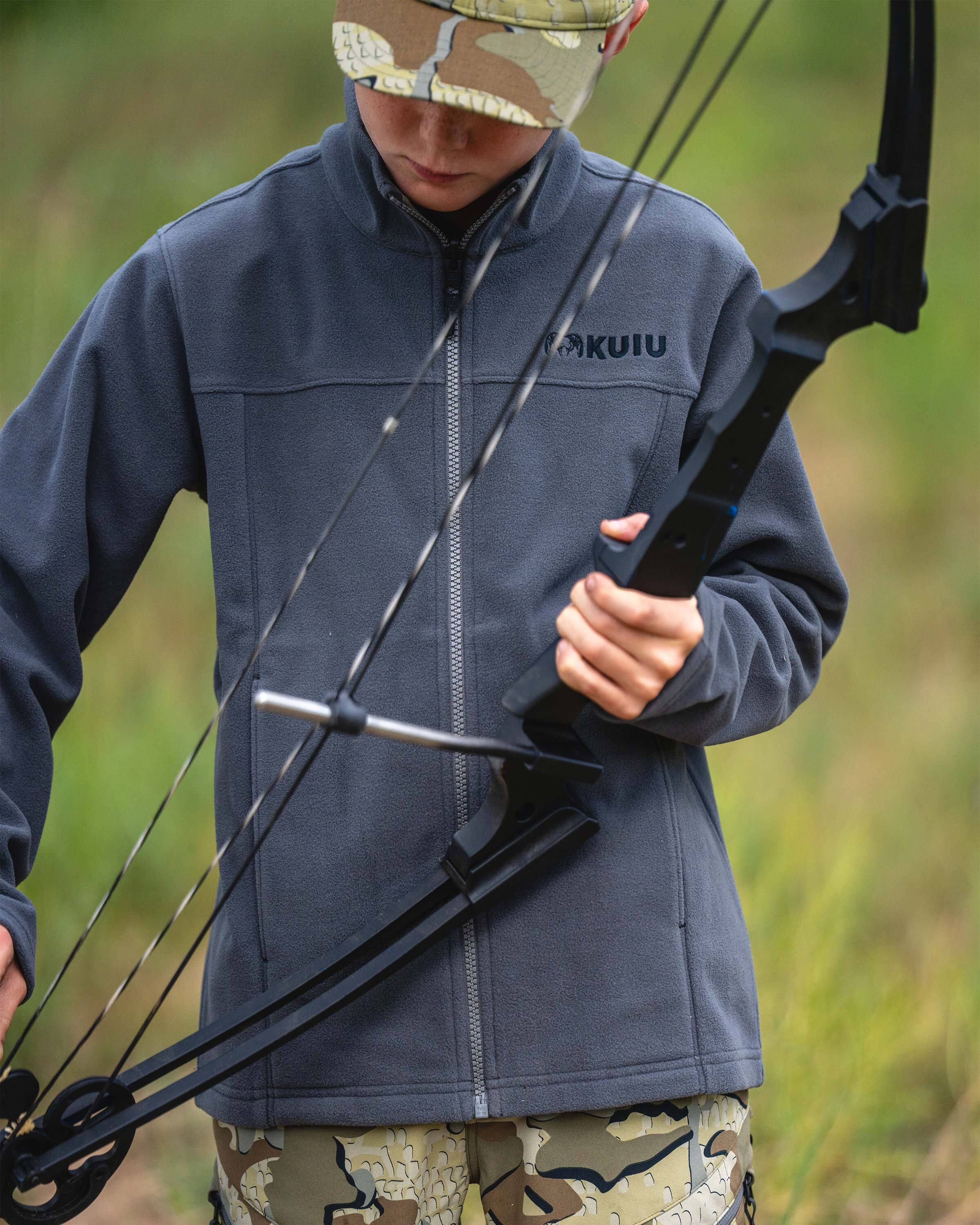 Youth Versa Fleece Full Zip | Gunmetal - Image 3