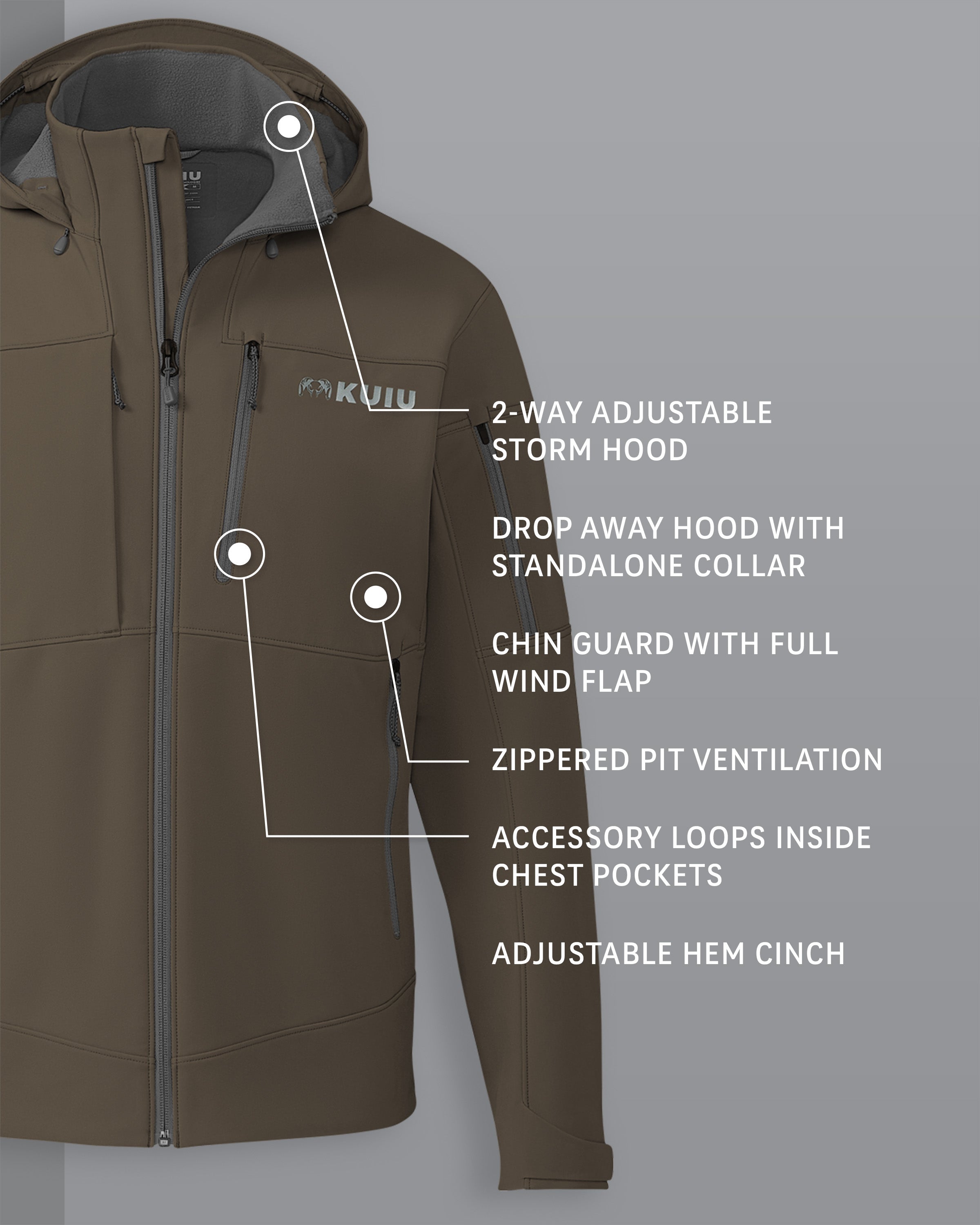 Alternative view of Guide PRO Hooded Jacket | Major Brown